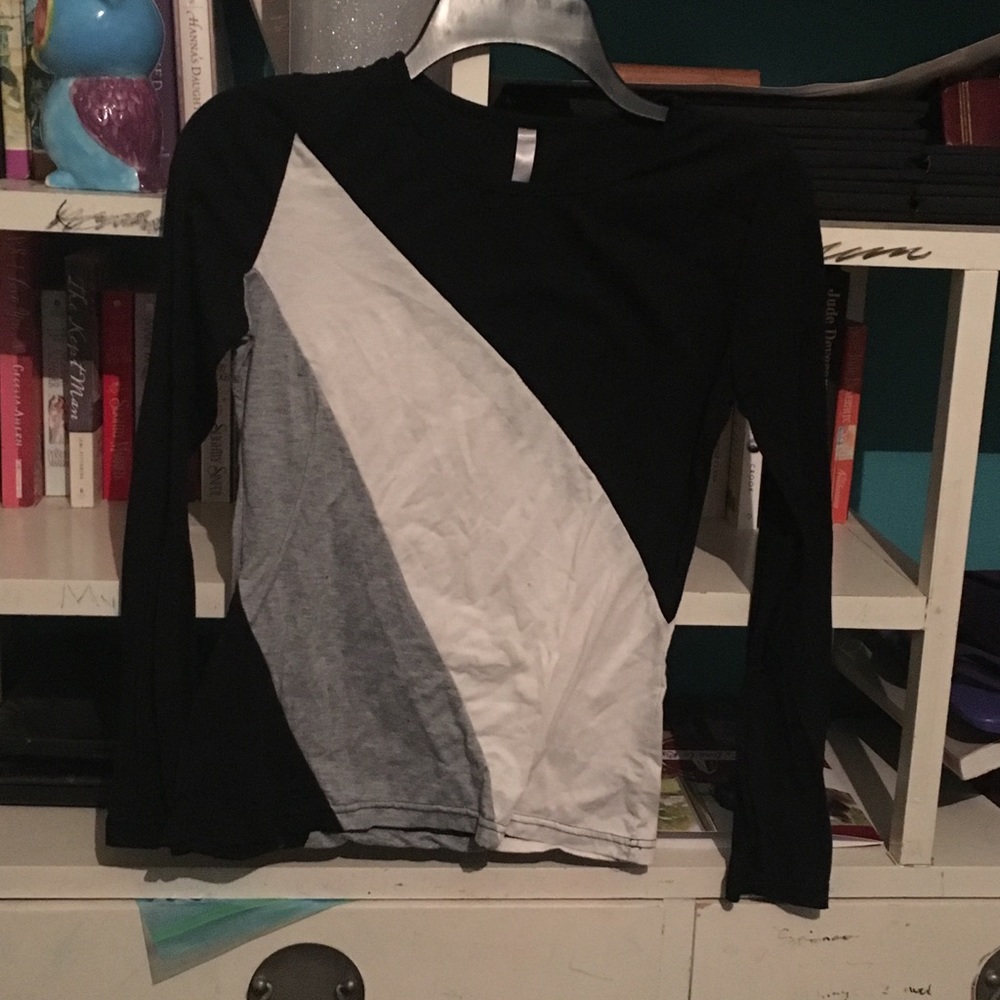 White, Gray, and Black Shirt